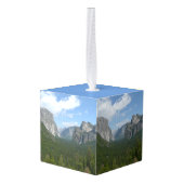 ヨセミテ国立公園のインスピレーションポイント キューブオーナメント (裏面アングル)