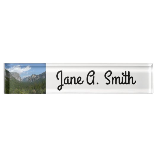 ヨセミテ国立公園のインスピレーションポイント デスクネームプレート (正面)