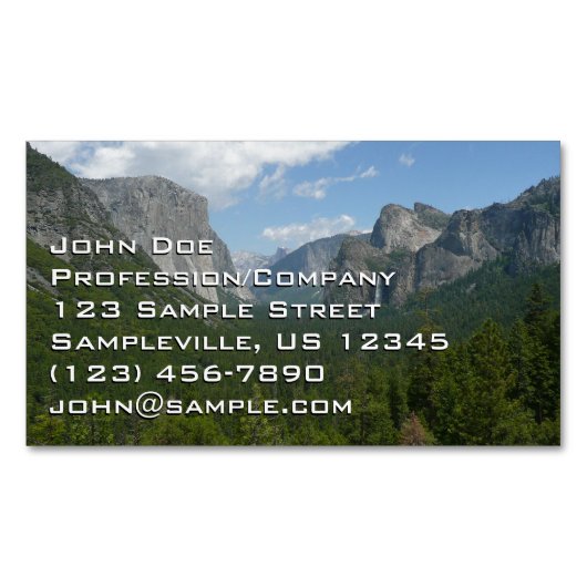ヨセミテ国立公園のインスピレーションポイント マグネット名刺 (正面)