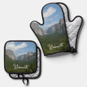 ヨセミテ国立公園のインスピレーションポイント 鍋つかみ&鍋敷きセット (正面/裏面)
