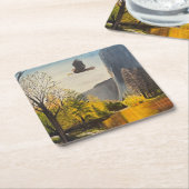 ヨセミテ国立公園のイーグルby Gary Poling スクエアペーパーコースター (アングル)