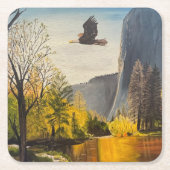 ヨセミテ国立公園のイーグルby Gary Poling スクエアペーパーコースター (正面)