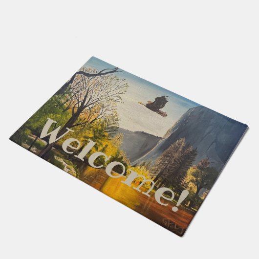 ヨセミテ国立公園のイーグルby Gary Poling ドアマット (アングル)