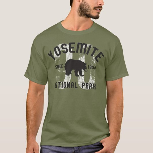 ヨセミテ国立公園のツキノワグマカリフォルニアワイシャツ Tシャツ (正面)