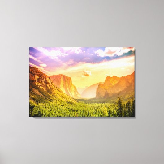 ヨセミテ国立公園のトンネルビュー キャンバスプリント (正面)