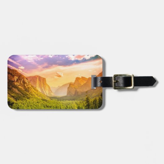 ヨセミテ国立公園のトンネル眺め ラゲッジタグ (正面横)