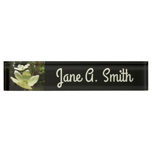 ヨセミテ国立公園のドッグウッズとレッドウッズ デスクネームプレート (正面)