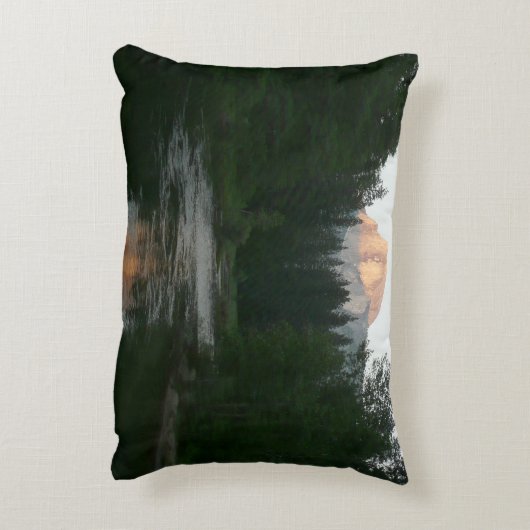 ヨセミテ国立公園のハーフドームサンセット アクセントクッション (裏面(縦))