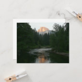 ヨセミテ国立公園のハーフドームサンセット カード (正面/裏面インサイチュ)
