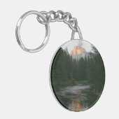 ヨセミテ国立公園のハーフドームサンセット キーホルダー (正面左)