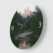 ヨセミテ国立公園のハーフドームサンセット ラージ壁時計 (傾斜)