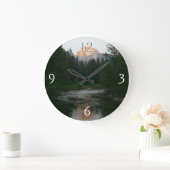 ヨセミテ国立公園のハーフドームサンセット ラージ壁時計 (ホーム)