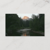 ヨセミテ国立公園のハーフドームサンセット 名刺 (裏面)