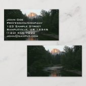 ヨセミテ国立公園のハーフドームサンセット 名刺 (正面/裏面)