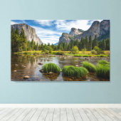 ヨセミテ国立公園のバレービュー キャンバスプリント (インサイチュ (ウッドフロア))