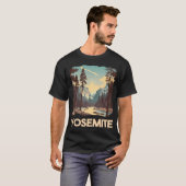 ヨセミテ国立公園のビンテージ自然愛好家 Tシャツ (正面フル)