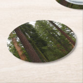 ヨセミテ国立公園のマリポサグローブ ラウンドペーパーコースター (アングル)