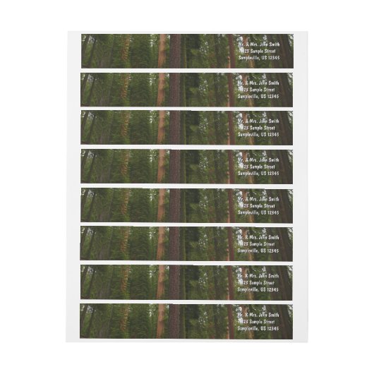 ヨセミテ国立公園のマリポサグローブ ラップアラウンドラベル (シート)