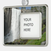 ヨセミテ国立公園のヴェルナル滝I シルバープレートフレームオーナメント (左)
