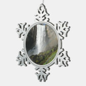 ヨセミテ国立公園のヴェルナル滝I スノーフレークピューターオーナメント (右)