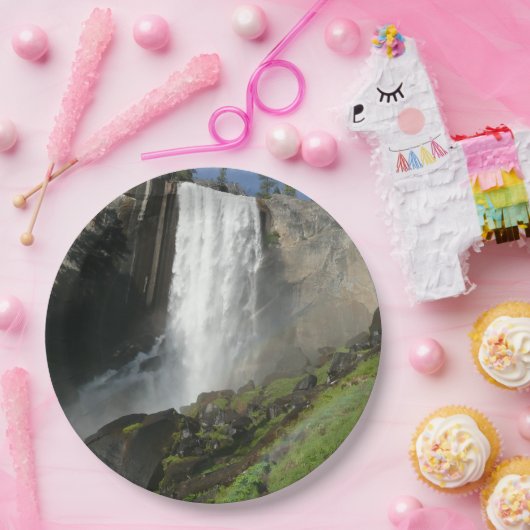 ヨセミテ国立公園のヴェルナル滝I ペーパープレート (パーティー)