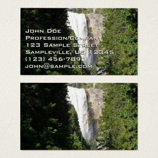 ヨセミテ国立公園のヴェルナル滝II (正面&裏面)