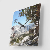 ヨセミテ国立公園の古い木 スクエア壁時計 (傾斜)