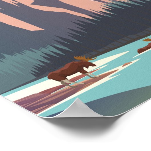 ヨセミテ国立公園の旅行ポスター ポスター (角)