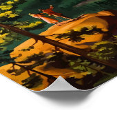 ヨセミテ国立公園の旅行ポスター ポスター (角)