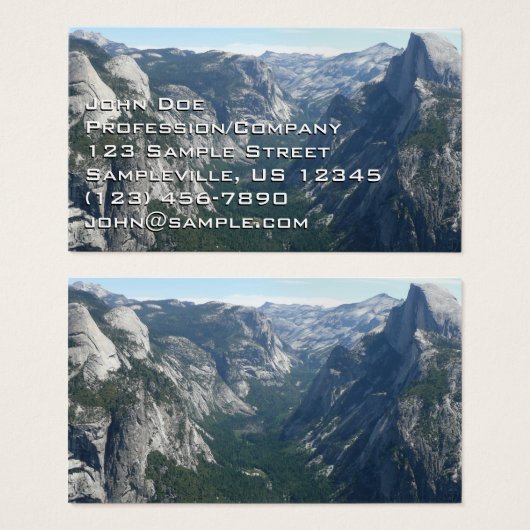 ヨセミテ国立公園の氷河からの眺め (正面&裏面)