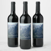 ヨセミテ国立公園の氷河からの眺め ワインラベル (ボトル)