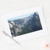 ヨセミテ国立公園の氷河からの眺め 長方形シール (封筒)