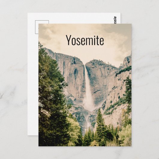 ヨセミテ国立公園の滝はがき ポストカード (正面/裏面)