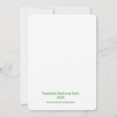 ヨセミテ国立公園の滝2024ダイカット 招待状 (裏面)