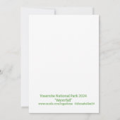 ヨセミテ国立公園の滝 – デッキから 招待状 (裏面)