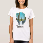 ヨセミテ国立公園の米国の地図 Tシャツ (正面)