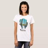 ヨセミテ国立公園の米国の地図 Tシャツ (正面フル)