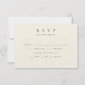 ヨセミテ国立公園の線画を使った結婚式RSVP 出欠カード (正面)