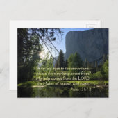 ヨセミテ国立公園の詩編はがき ポストカード (正面/裏面)