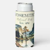ヨセミテ国立公園ウォーターカラーハーフドームサンセット スリム缶クーラー (Seltzer裏面)
