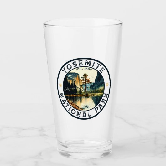 ヨセミテ国立公園ウォーターカラーハーフドームサンセット タンブラーグラス (正面)