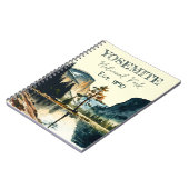 ヨセミテ国立公園ウォーターカラーハーフドームサンセット ノートブック (左側)