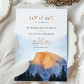 ヨセミテ国立公園ウォーターカラーハーフドーム 招待状