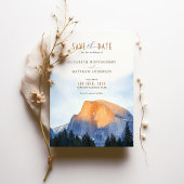 ヨセミテ国立公園ウォーターカラーハーフドーム 招待状