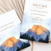 ヨセミテ国立公園ウォーターカラーハーフドーム 招待状