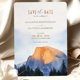 ヨセミテ国立公園ウォーターカラーハーフドーム 招待状