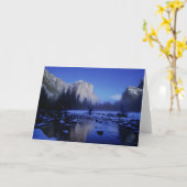 ヨセミテ国立公園エルキャピタンマウンテン カード (黄色い花)