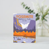ヨセミテ国立公園エルキャピタン秋 ポストカード (スタンド正面)