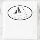 ヨセミテ国立公園オーバルステッカー 楕円形シール (バッグ)