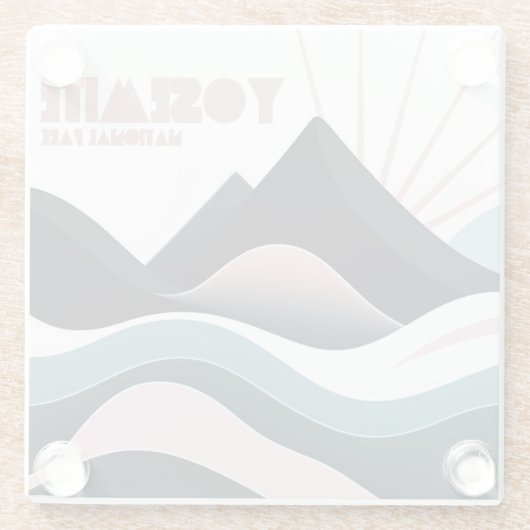 ヨセミテ国立公園カラーヒルズ ガラスコースター (裏面)